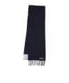Acne Studios Rectangular Scarf With Fringes In Black