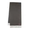 Acne Studios Rectangular Scarf With Fringes In Gray