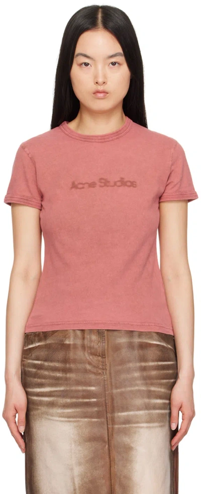 Acne Studios T-shirts And Polos In Burgundy