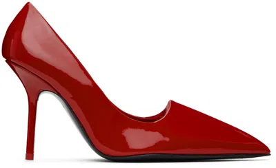Acne Studios Red Leather Heels In Ack Red