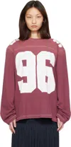 Acne Studios Exfold Printed Cotton-jersey Sweater In Pink