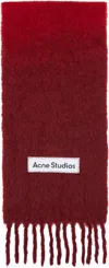Acne Studios Gradient-effect Scarf In Red