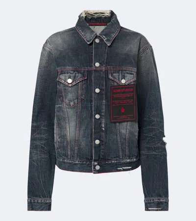 Acne Studios Re-edition Faded Denim Jacket In Blue