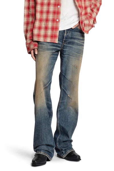 Acne Studios Mens Rocka Straight-leg Denim Jeans Dark Blue