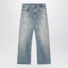 Acne Studios Regular Fit Five-pocket Distressed Jeans 2021 In Blue
