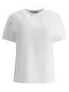 Acne Studios Crew Neck Cotton T-shirt In Bianco