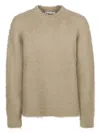 Acne Studios Regular Fit Wool Blend T-shirt In Sand