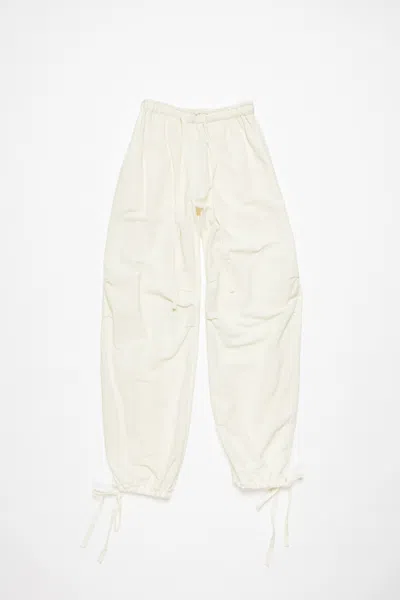 Acne Studios Off-white Drawstring Trousers In 100 White