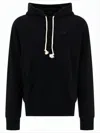 Acne Studios Relaxed-fit Black Hoodie With Drawstring And Kangaroo Pocket In Black