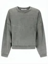 Acne Studios Relaxed Fit Crew Neck Long Sleeve Shirt In Gray