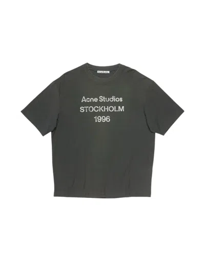 Acne Studios Relaxed-fit Grey Cotton T-shirt In Gray