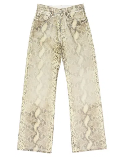 Acne Studios Relaxed Fit Jeans With Snake Print Design In Python