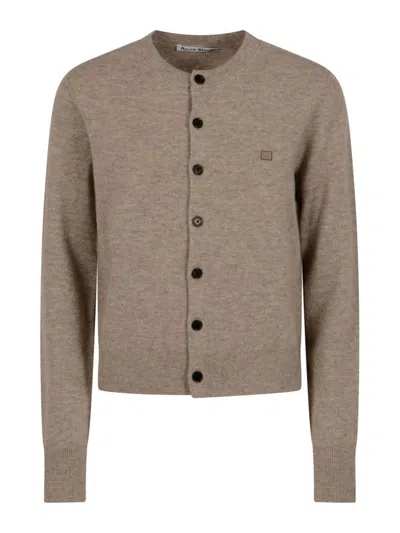 Acne Studios Relaxed-fit Knit Sweater With Round Neckline In Gray