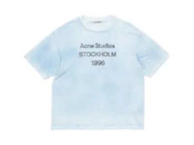 Pre-owned Acne Studios Relaxed Fit Logo T-shirt In Light Grey In Gray
