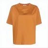 Acne Studios Relaxed Fit Orange Cotton T-shirt With Subtle Logo In Orange