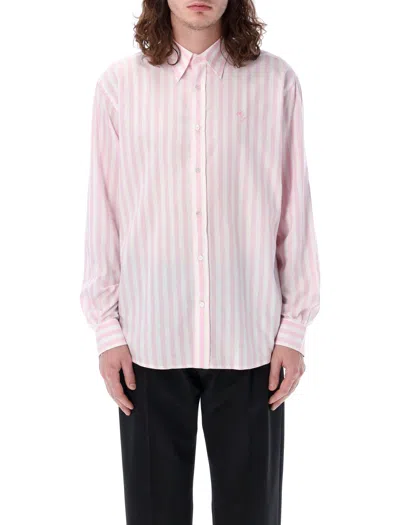 Acne Studios Relaxed Fit Pink Stripe Button-up Shirt For Men