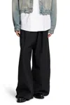 Acne Studios Black Relaxed Fit Trousers In Black