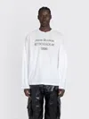 Acne Studios Relaxed Logo Ls T-shirt In White
