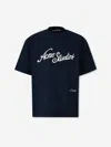 Acne Studios Navy Logo Relaxed Fit T-shirt