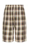 Acne Studios Ressa Optic Check Flannel Shorts