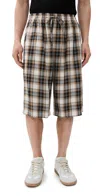 Acne Studios Men Check Shorts In Neutral