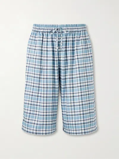 Acne Studios Ressa Straight-leg Checked Casual Shorts In Multi