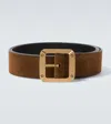 Acne Studios Reversible Leather And Suede Belt In Pattern