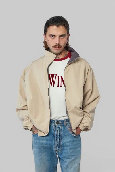 Acne Studios Reversible Logo Jacket In Grey