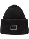 Acne Studios Crystal-embellished Ribbed Wool Beanie In Black