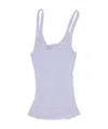 Acne Studios Purple Linen Rib Knit Tank Top In Purple
