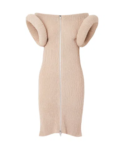 Acne Studios Rib Dress In Nude