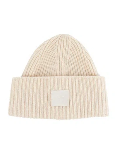 Pre-owned Acne Studios Rib Knit Beanie In Neutral