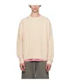 Acne Studios Off-white Cable Sweater In Nude