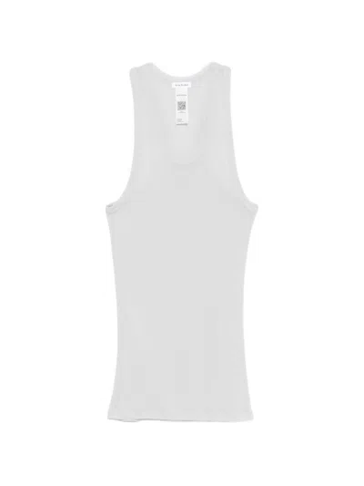 Acne Studios Rib Tank Top Woman Grey In White