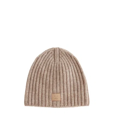 Acne Studios Rib Wool Hat In Nude