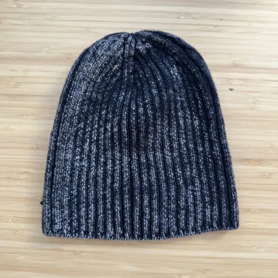 Pre-owned Acne Studios Ribbed Beanie In Black
