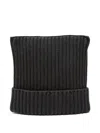 Acne Studios Ribbed Beanie In Black