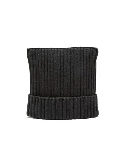 ACNE STUDIOS ACNE STUDIOS RIBBED SQUARE BEANIE HAT