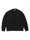 Acne Studios Ribbed Button-up Cardigan In Black