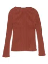 Acne Studios Ribbed Cotton Sweater In Red