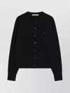 Acne Studios Ribbed Cuffs And Hem Yak Wool Cardigan In Black