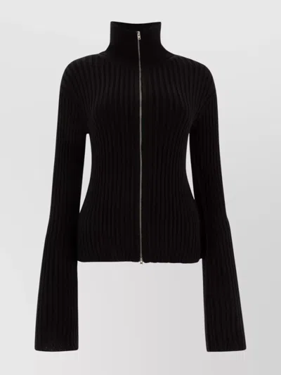 ACNE STUDIOS RIBBED HIGH NECK COTTON CORE KNITWEAR