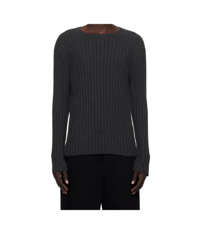 Acne Studios Ribbed Jumper In Gray
