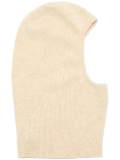 Acne Studios Ribbed-knit Balaclava In Neutrals