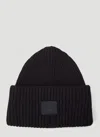 ACNE STUDIOS RIBBED-KNIT BEANIE HAT