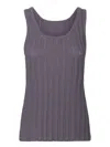 Acne Studios Purple Rib-knit Tank Top In Purple