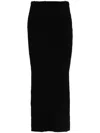 Acne Studios Ribbed-knit Midi Skirt In Black