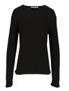 Acne Studios Ribbed Sweater Knitwear Black In Black