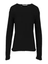 Acne Studios Ribbed Sweater Knitwear Black In Black