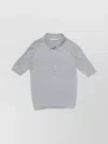 Acne Studios Ribbed Texture Short Sleeve Polo Top
